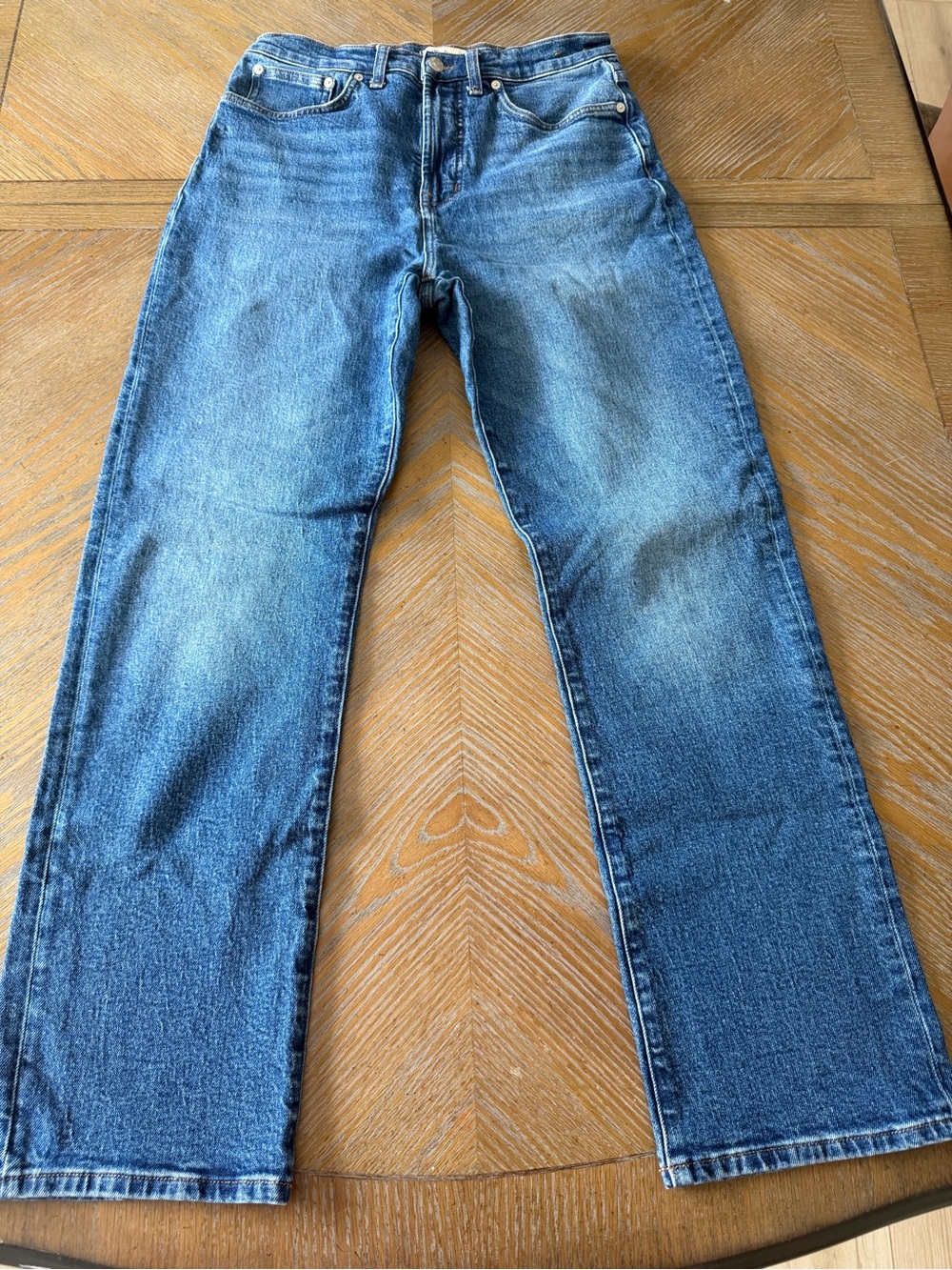 Madewell The ’90s Straight Jeans Size 29 High Rise Medium Wash - Picture 2 of 7